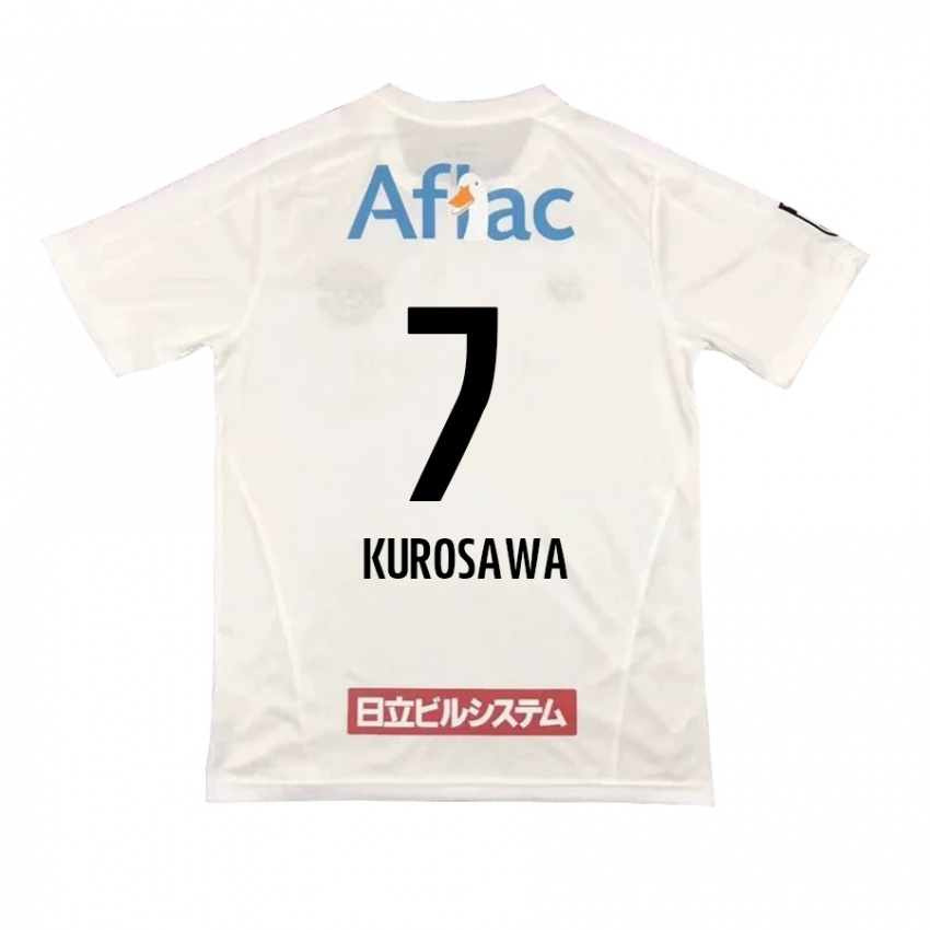 Uomo Maglia Shido Kurosawa #7 Bianco Nero Kit Gara Away 2024/25 Maglietta