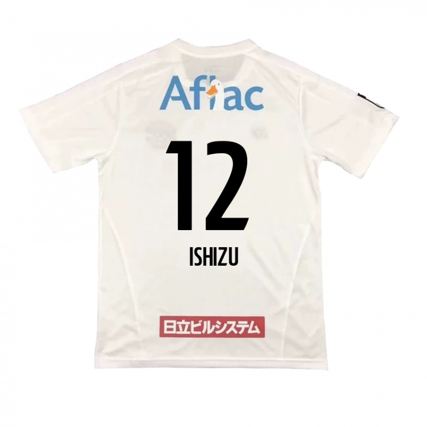 Uomo Maglia Kazuki Ishizu #12 Bianco Nero Kit Gara Away 2024/25 Maglietta