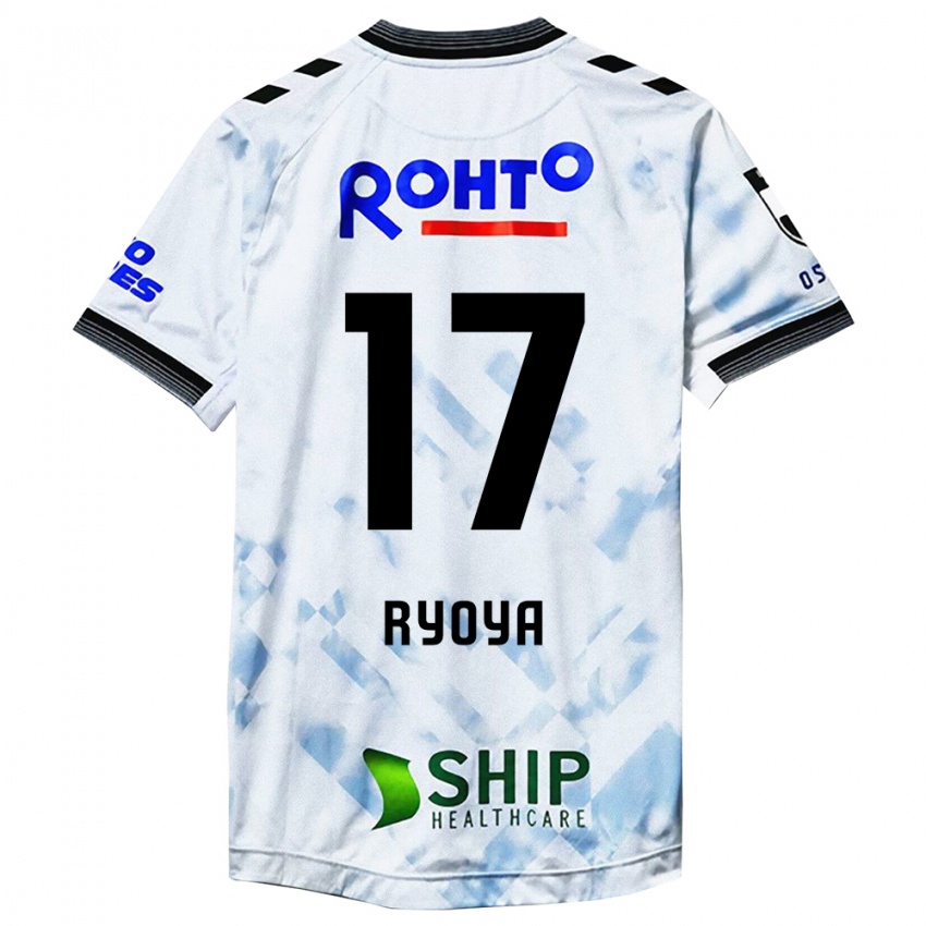 Uomo Maglia Ryoya Yamashita #17 Bianco Nero Kit Gara Away 2024/25 Maglietta