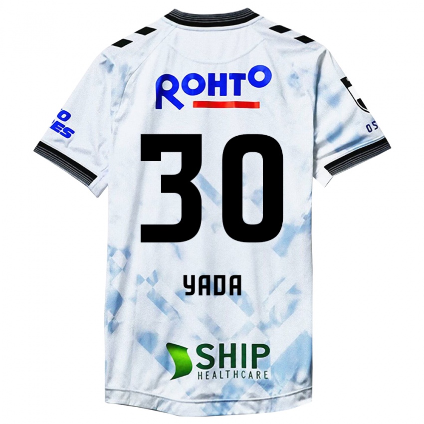 Uomo Maglia Yukito Yada #30 Bianco Nero Kit Gara Away 2024/25 Maglietta