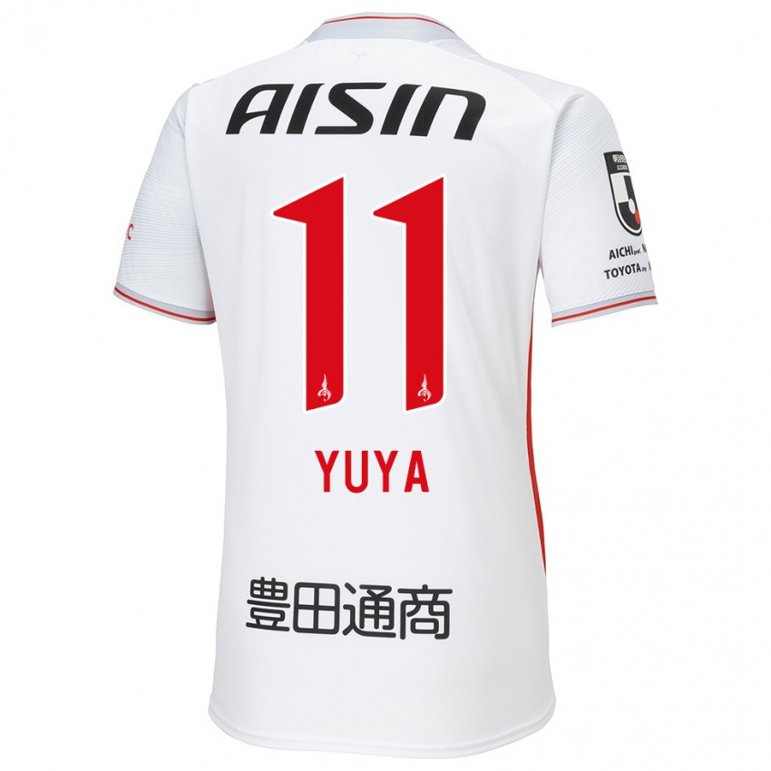 Uomo Maglia Yuya Yamagishi #11 Bianco Giallo Rosso Kit Gara Away 2024/25 Maglietta