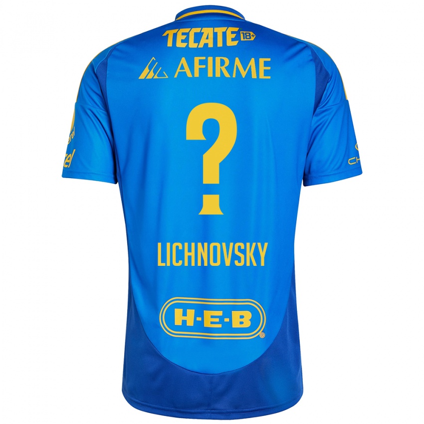 Uomo Maglia Igor Lichnovsky #0 Blu Giallo Kit Gara Away 2024/25 Maglietta