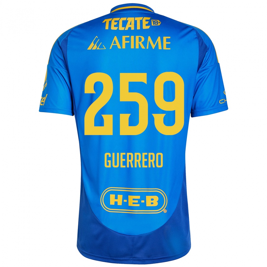 Uomo Maglia Erick Guerrero #259 Blu Giallo Kit Gara Away 2024/25 Maglietta