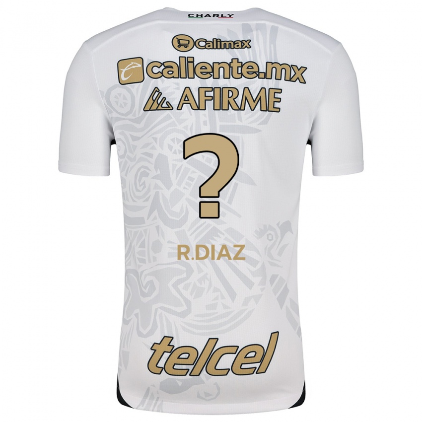 Uomo Maglia Ricardo Díaz #0 Bianco Nero Kit Gara Away 2024/25 Maglietta