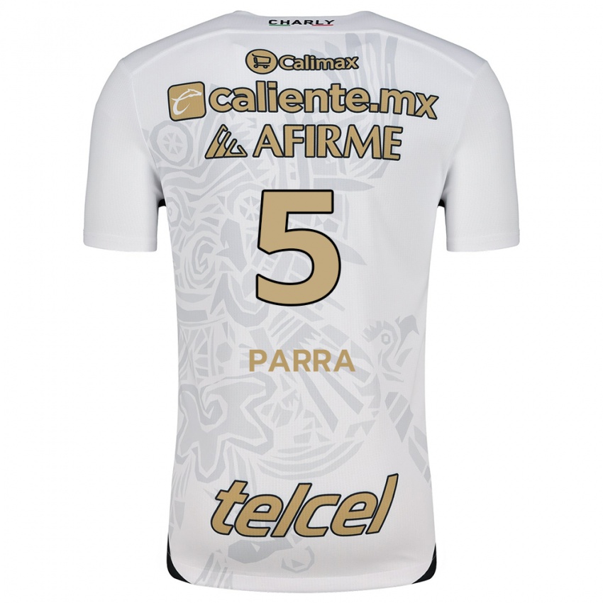 Uomo Maglia Rodrigo Parra #5 Bianco Nero Kit Gara Away 2024/25 Maglietta