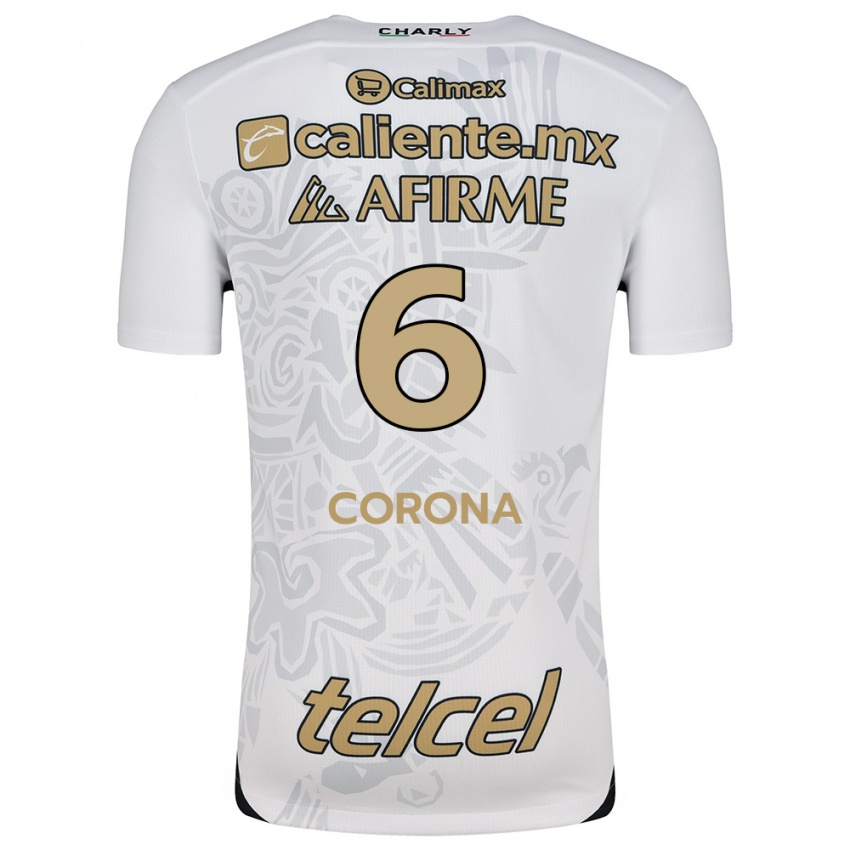 Uomo Maglia Joe Corona #6 Bianco Nero Kit Gara Away 2024/25 Maglietta