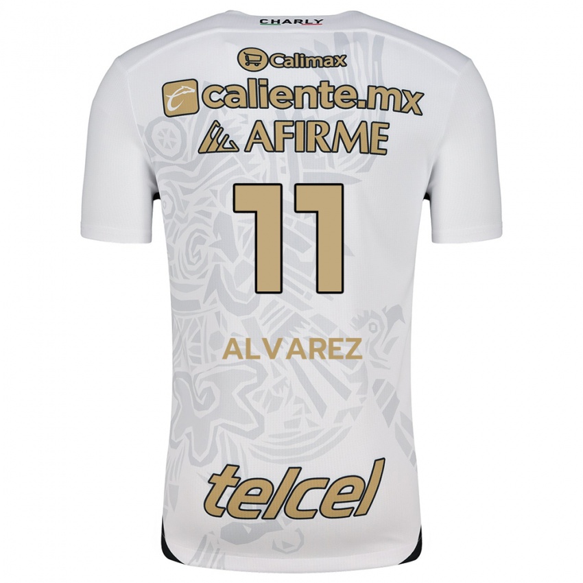 Uomo Maglia Efraín Álvarez #11 Bianco Nero Kit Gara Away 2024/25 Maglietta