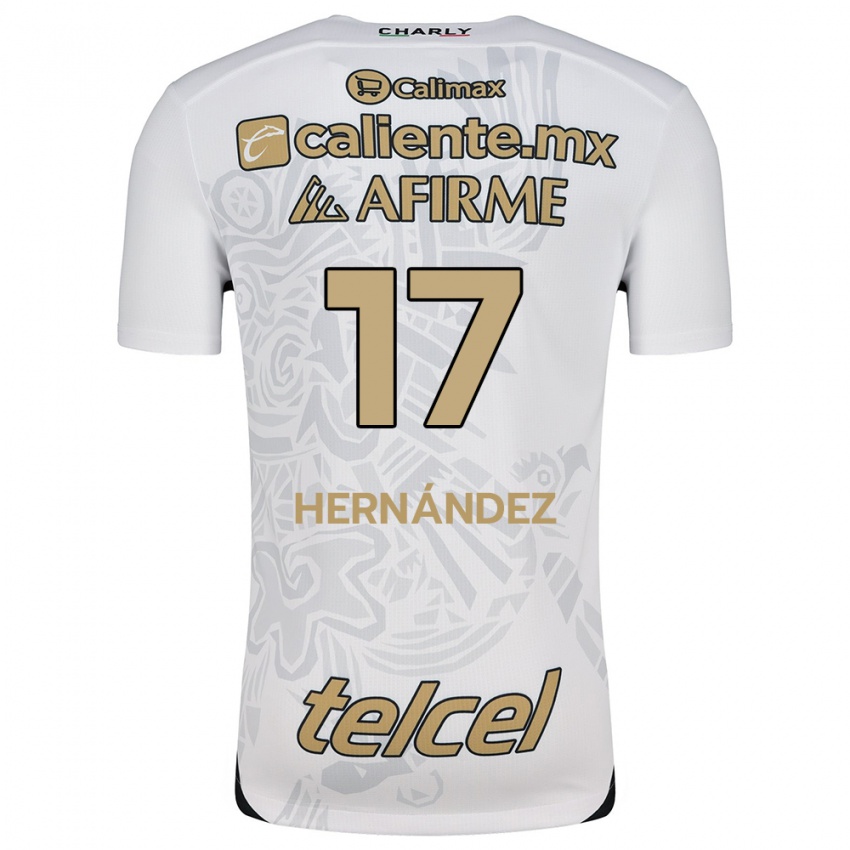 Uomo Maglia Rubén Hernández #17 Bianco Nero Kit Gara Away 2024/25 Maglietta