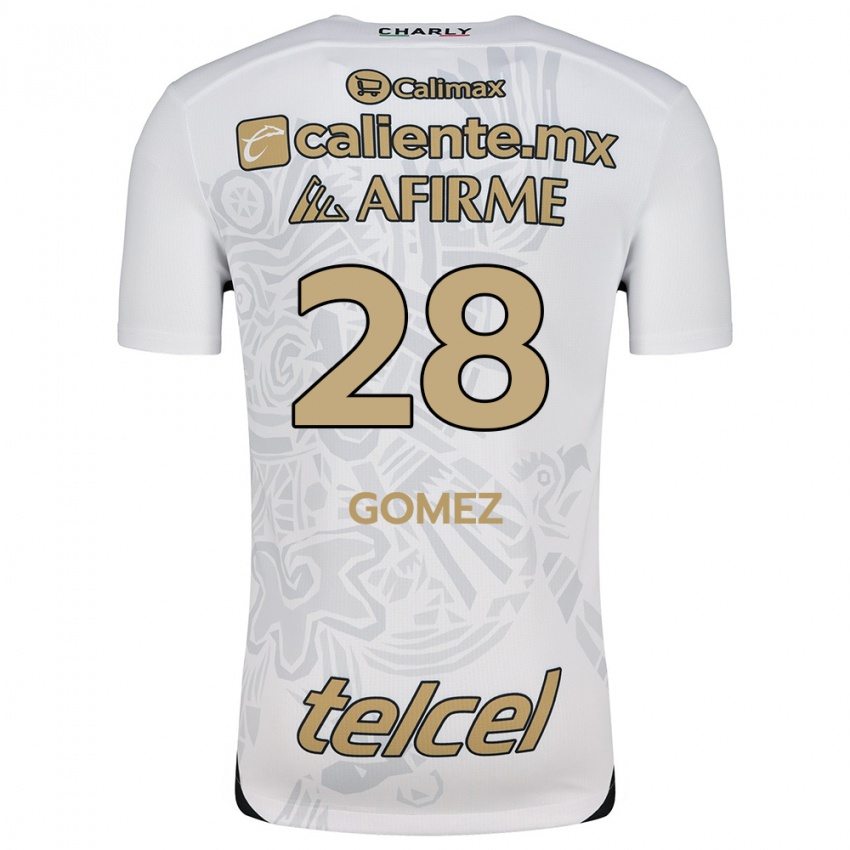 Uomo Maglia Alejandro Gómez #28 Bianco Nero Kit Gara Away 2024/25 Maglietta