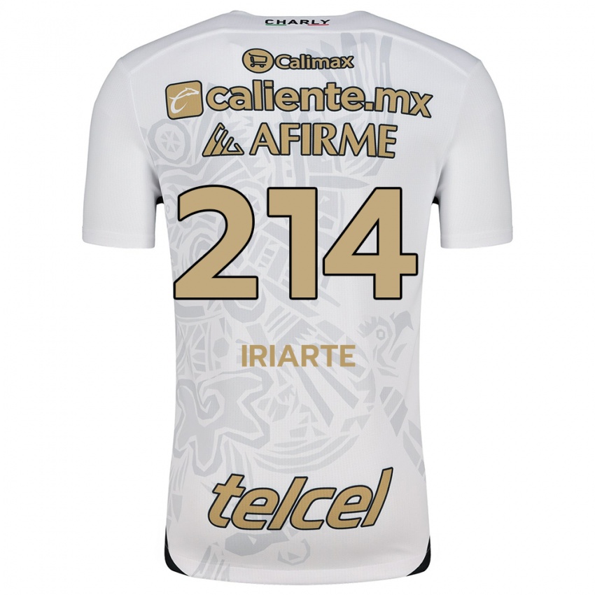 Uomo Maglia Oliver Iriarte #214 Bianco Nero Kit Gara Away 2024/25 Maglietta