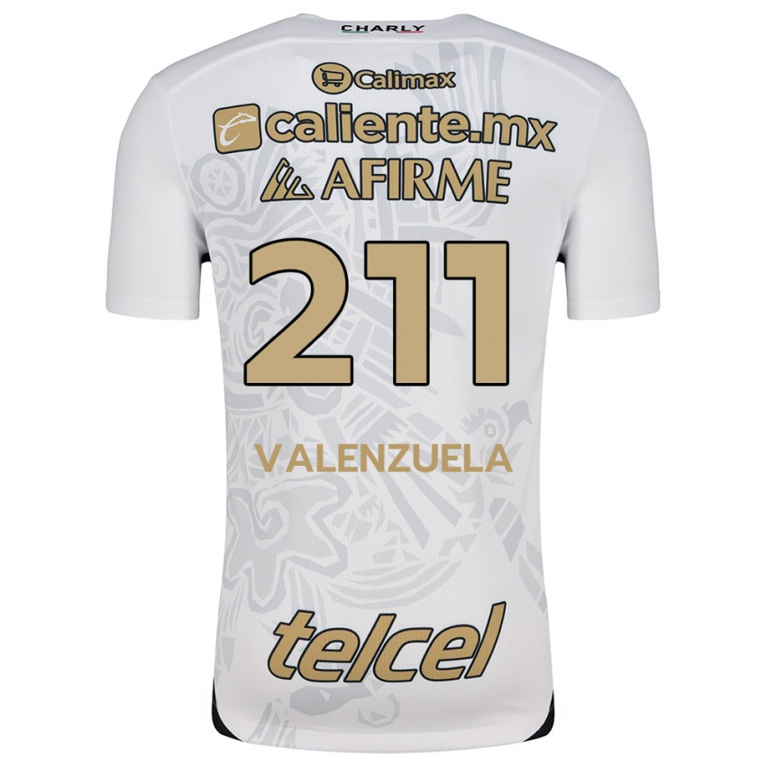 Uomo Maglia Aldieri Valenzuela #211 Bianco Nero Kit Gara Away 2024/25 Maglietta