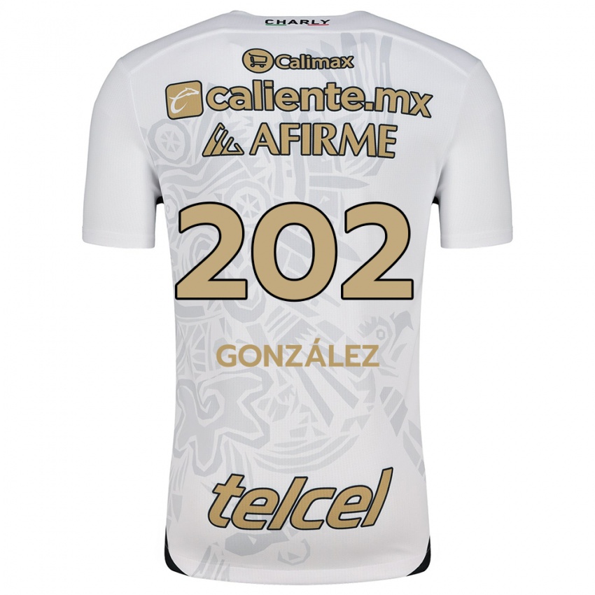 Uomo Maglia Joban González #202 Bianco Nero Kit Gara Away 2024/25 Maglietta