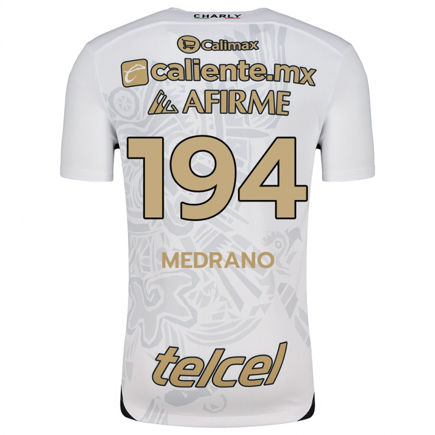 Uomo Maglia Luis Medrano #194 Bianco Nero Kit Gara Away 2024/25 Maglietta