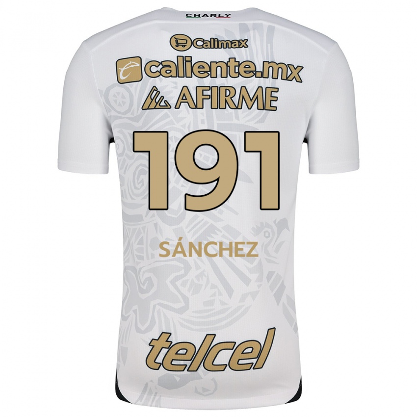 Uomo Maglia Diego Sánchez #191 Bianco Nero Kit Gara Away 2024/25 Maglietta