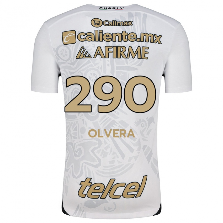 Uomo Maglia Ian Olvera #290 Bianco Nero Kit Gara Away 2024/25 Maglietta