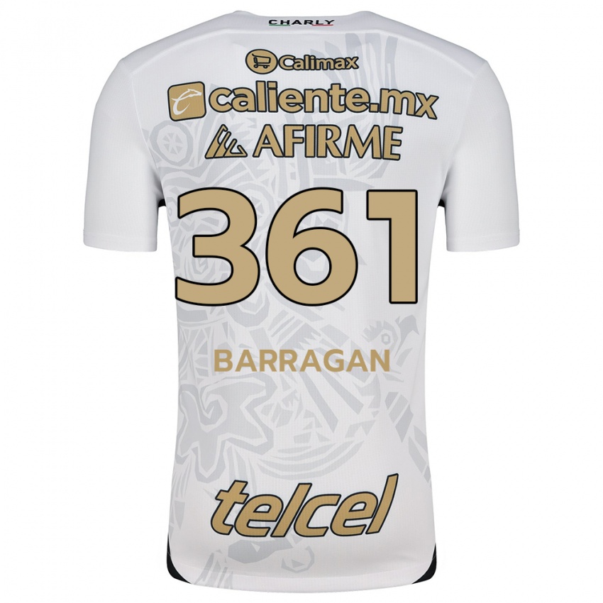 Uomo Maglia Jesús Barragán #361 Bianco Nero Kit Gara Away 2024/25 Maglietta