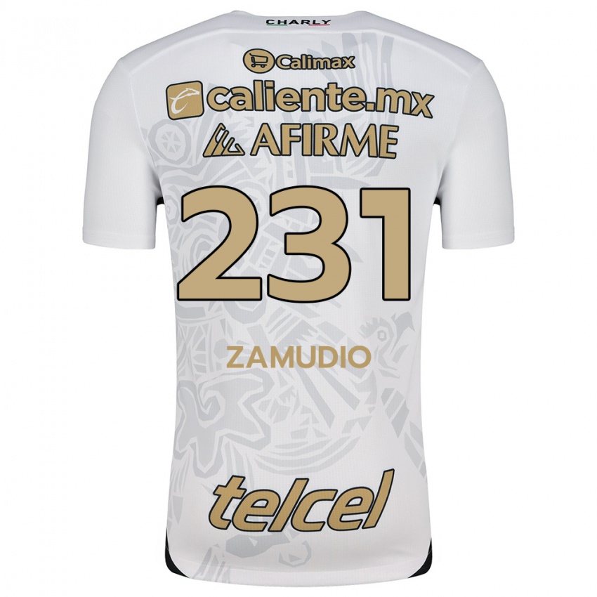 Uomo Maglia Irwin Zamudio #231 Bianco Nero Kit Gara Away 2024/25 Maglietta