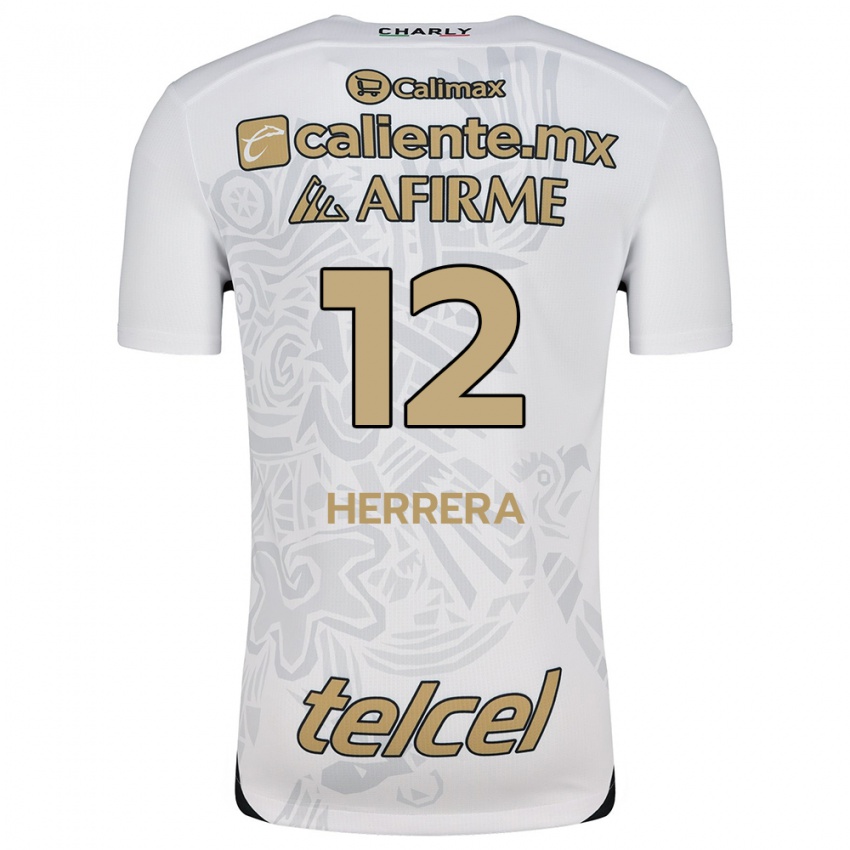 Uomo Maglia Melissa Herrera #12 Bianco Nero Kit Gara Away 2024/25 Maglietta