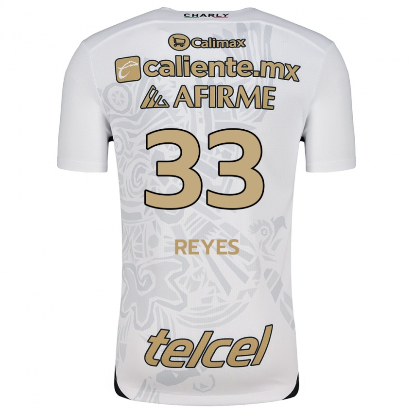 Uomo Maglia Jazmín Reyes #33 Bianco Nero Kit Gara Away 2024/25 Maglietta