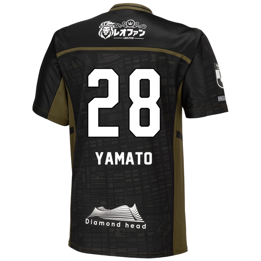 Uomo Maglia Yamato Okada #28 Nero Verde Kit Gara Away 2024/25 Maglietta