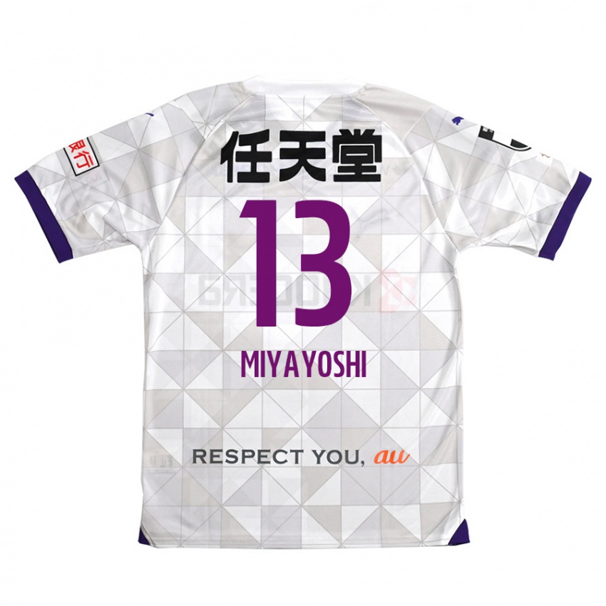 Uomo Maglia Takumi Miyayoshi #13 Bianco Viola Kit Gara Away 2024/25 Maglietta