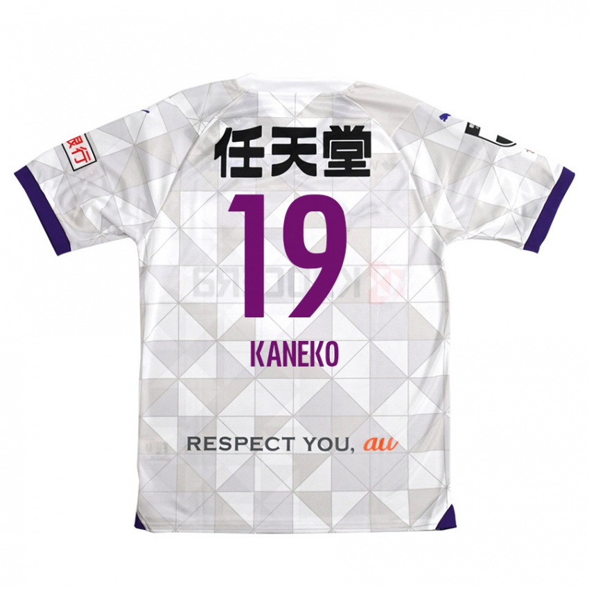 Uomo Maglia Daiki Kaneko #19 Bianco Viola Kit Gara Away 2024/25 Maglietta