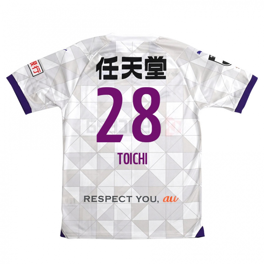 Uomo Maglia Toichi Suzuki #28 Bianco Viola Kit Gara Away 2024/25 Maglietta