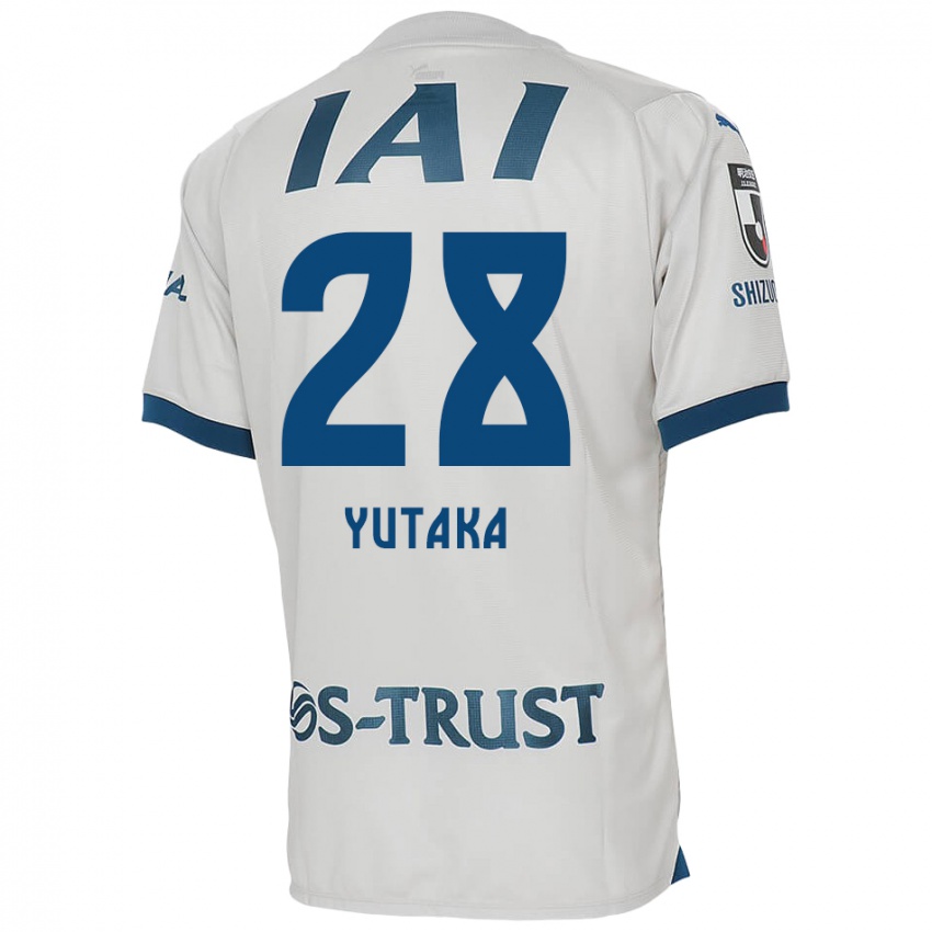 Uomo Maglia Yutaka Yoshida #28 Bianco Blu Kit Gara Away 2024/25 Maglietta