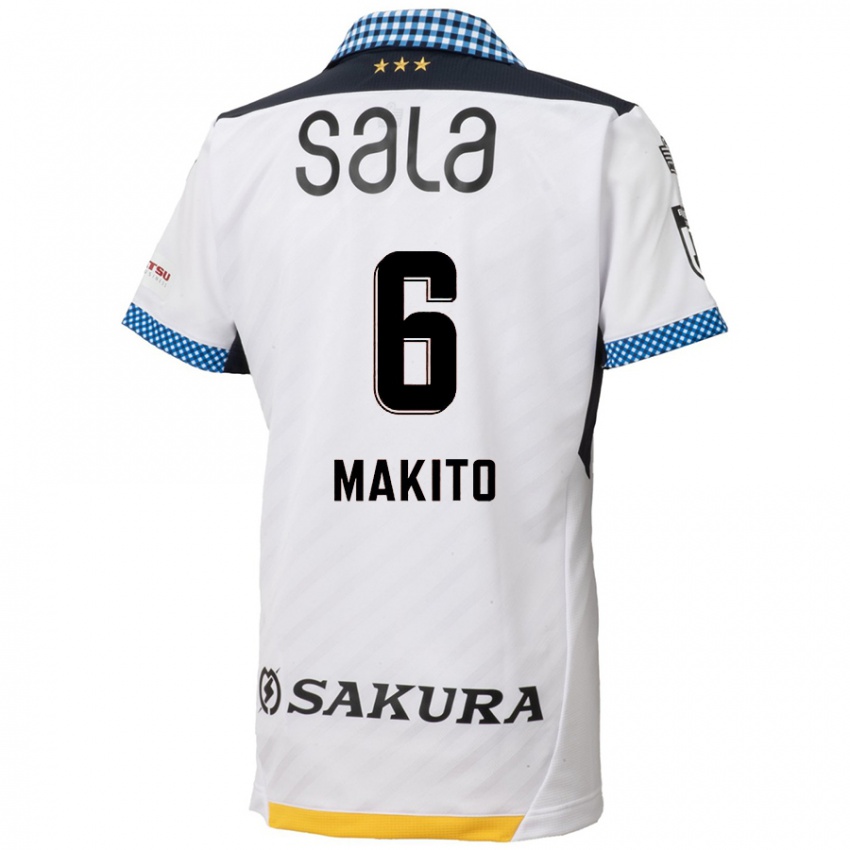 Uomo Maglia Makito Ito #6 Bianco Nero Kit Gara Away 2024/25 Maglietta