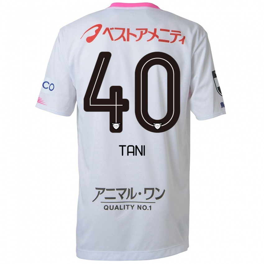 Uomo Maglia Teyan Tani #40 Bianco Blu Rosa Kit Gara Away 2024/25 Maglietta