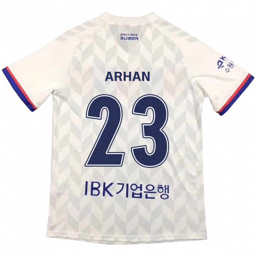 Uomo Maglia Pratama Arhan #23 Bianco Blu Kit Gara Away 2024/25 Maglietta