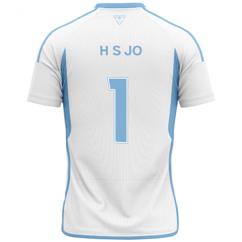 Uomo Maglia Su-Hyeok Jo #1 Bianco Blu Kit Gara Away 2024/25 Maglietta