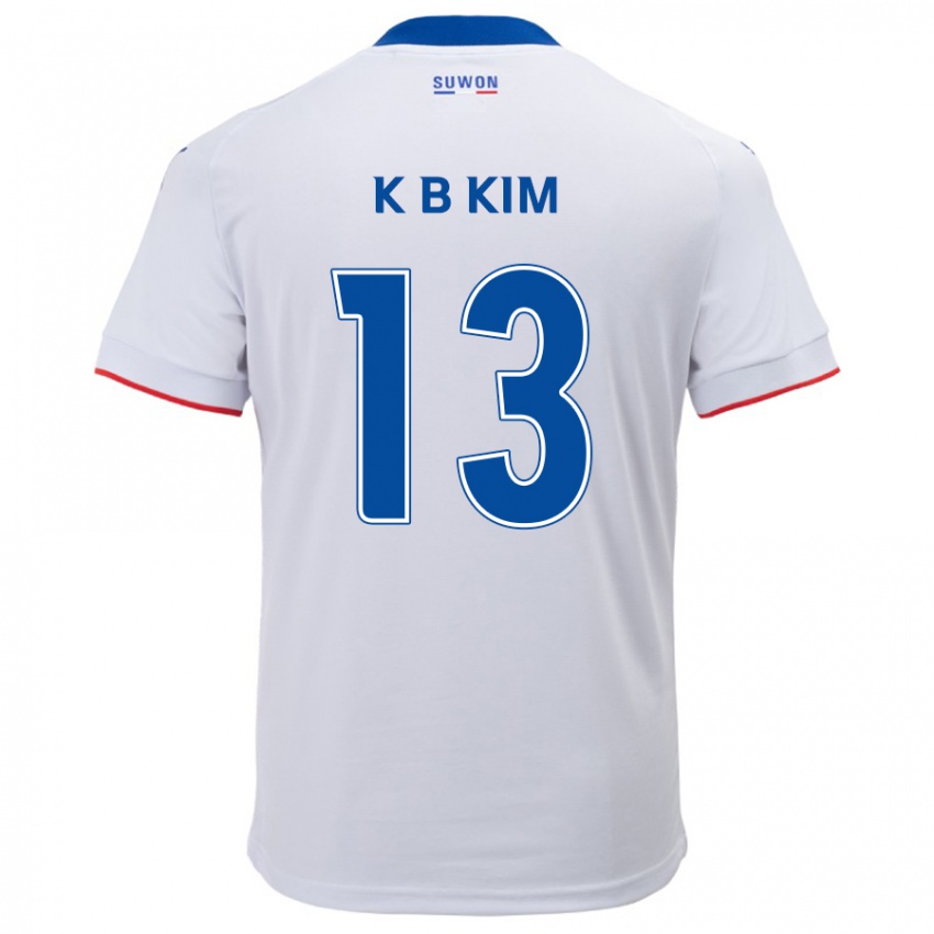 Uomo Maglia Bo-Kyung Kim #13 Bianco Blu Kit Gara Away 2024/25 Maglietta