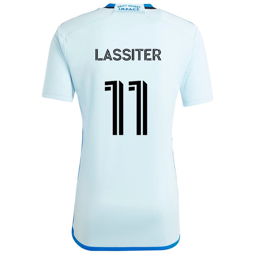 Uomo Maglia Ariel Lassiter #11 Blu Ghiaccio Kit Gara Away 2024/25 Maglietta