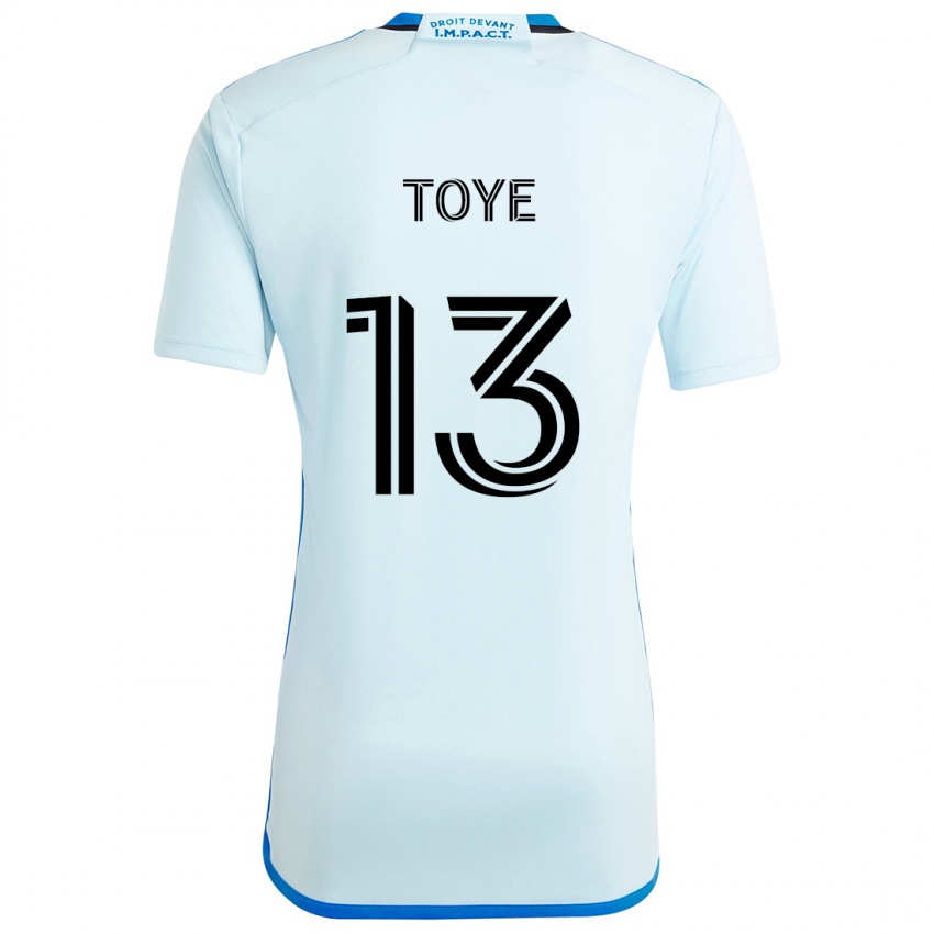 Uomo Maglia Mason Toye #13 Blu Ghiaccio Kit Gara Away 2024/25 Maglietta