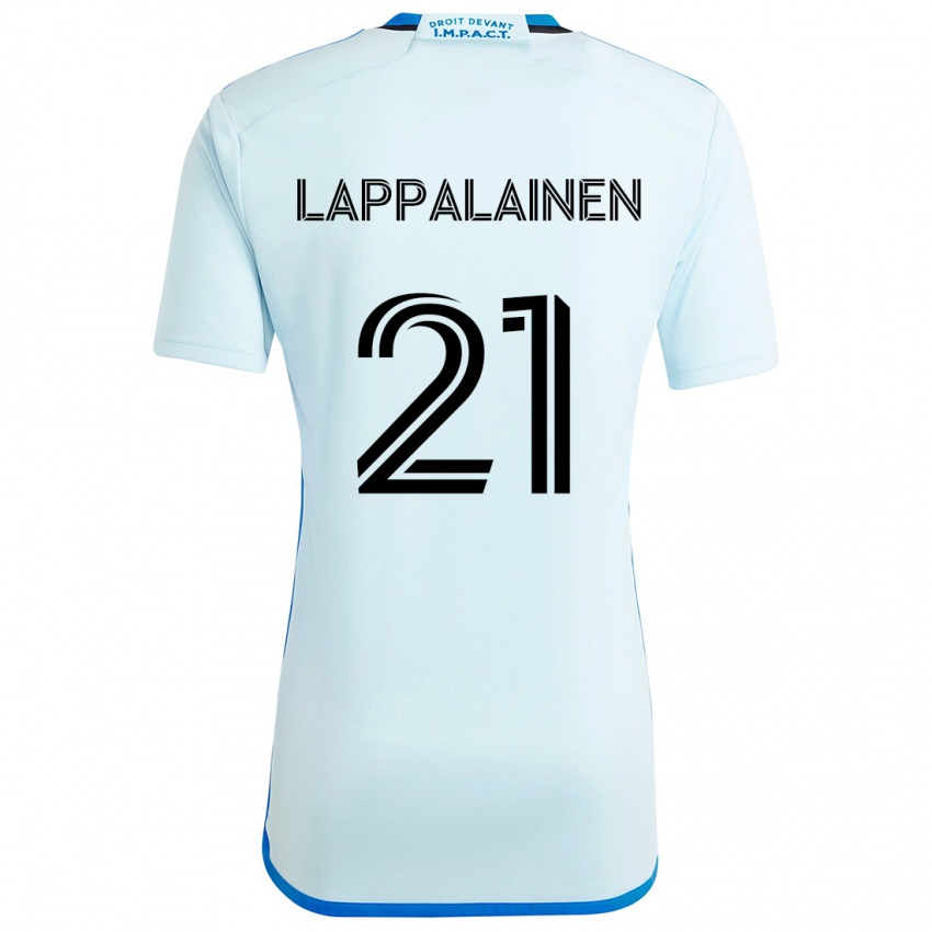 Uomo Maglia Lassi Lappalainen #21 Blu Ghiaccio Kit Gara Away 2024/25 Maglietta