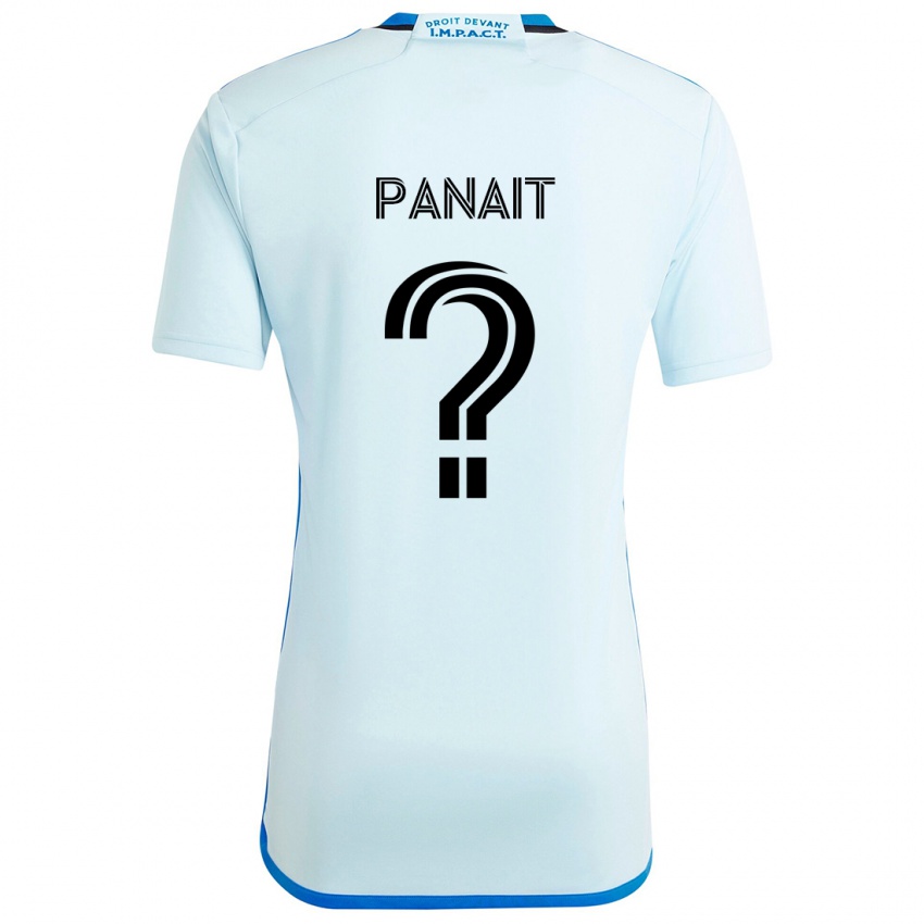 Uomo Maglia Daniel Panait #0 Blu Ghiaccio Kit Gara Away 2024/25 Maglietta