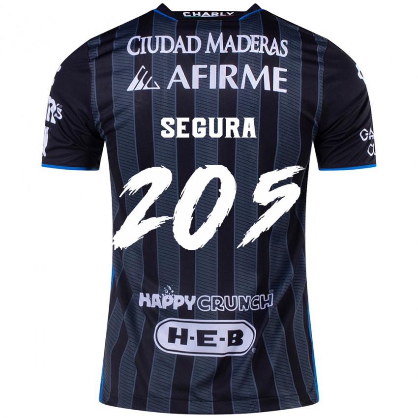 Uomo Maglia Mathías Segura #205 Bianco Nero Kit Gara Away 2024/25 Maglietta