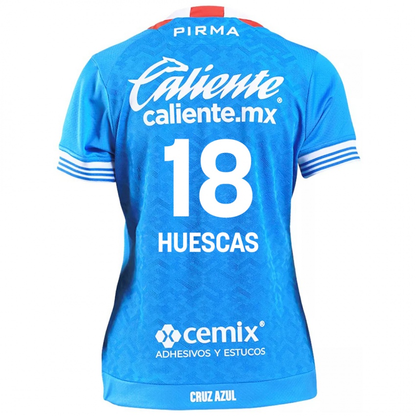 Donna Maglia Rodrigo Huescas #18 Cielo Blu Kit Gara Home 2024/25 Maglietta