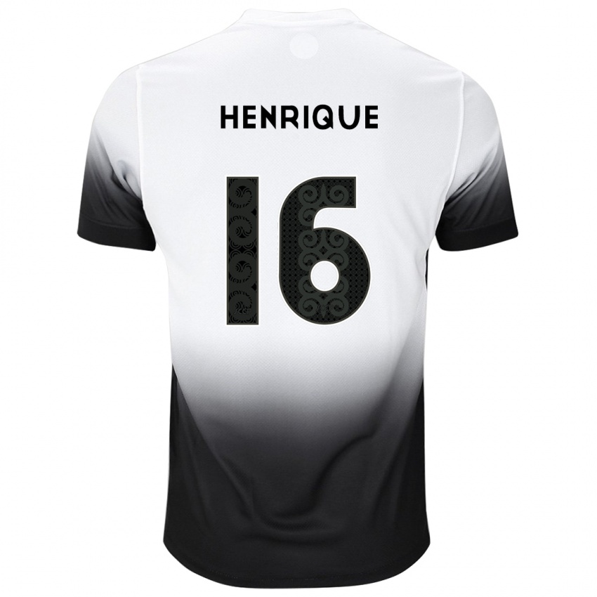 Donna Maglia Pedro Henrique #16 Bianco Nero Kit Gara Home 2024/25 Maglietta