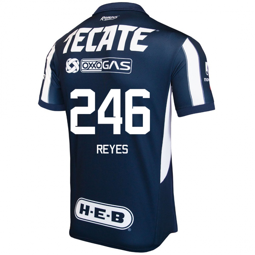 Donna Maglia Cristian Reyes #246 Blu Rosso Bianco Kit Gara Home 2024/25 Maglietta