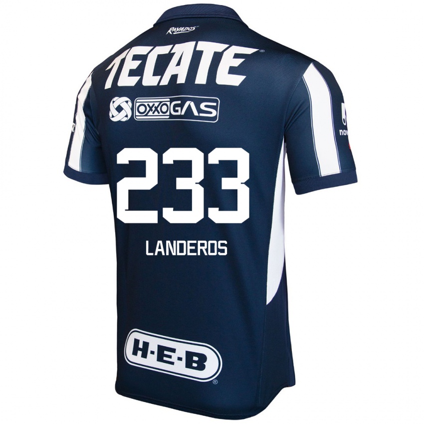 Donna Maglia Jorge Landeros #233 Blu Rosso Bianco Kit Gara Home 2024/25 Maglietta