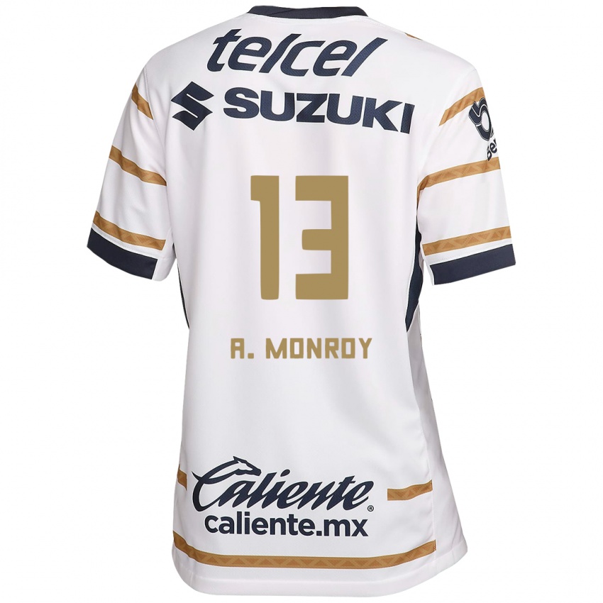 Donna Maglia Pablo Monroy #13 Ossidiana Bianca Kit Gara Home 2024/25 Maglietta