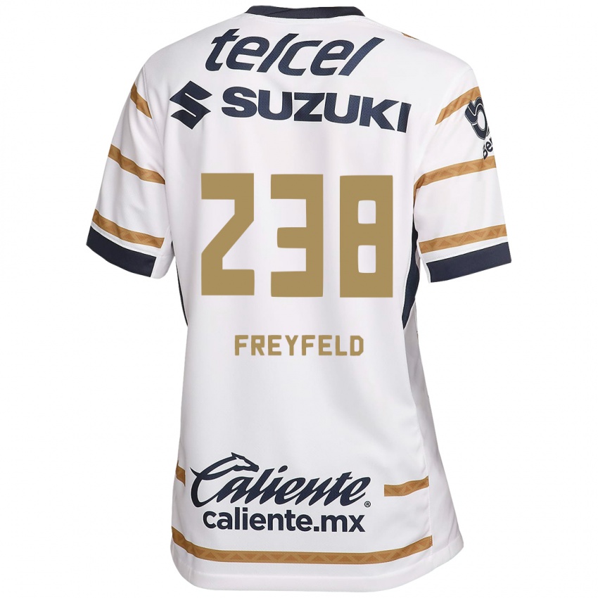 Donna Maglia Julián Freyfeld #238 Ossidiana Bianca Kit Gara Home 2024/25 Maglietta