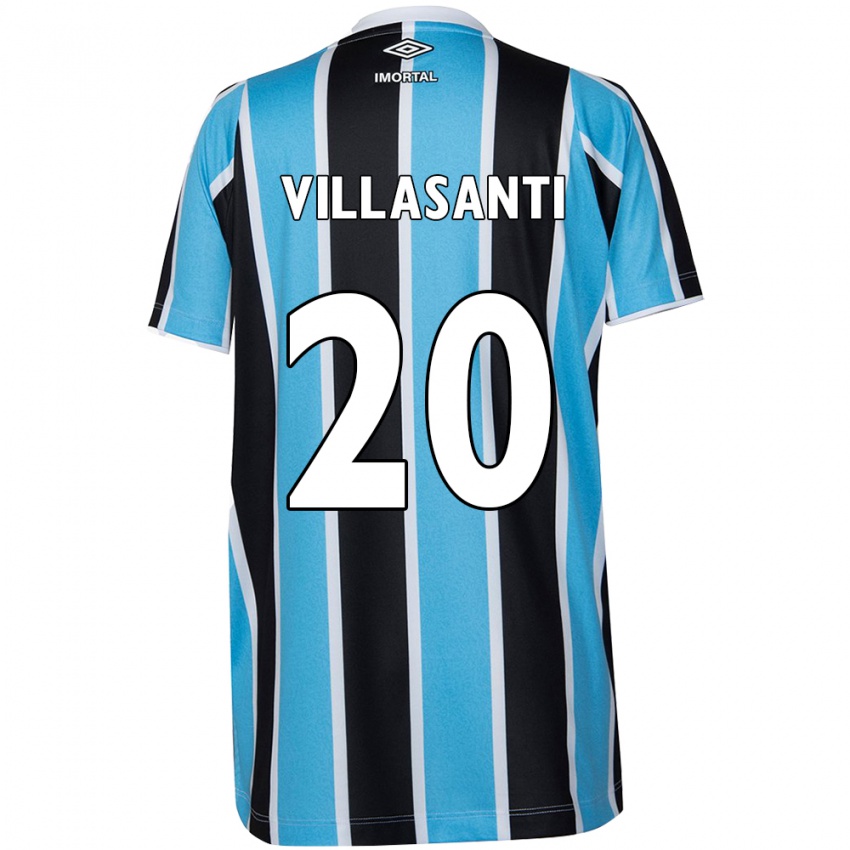 Donna Maglia Mathías Villasanti #20 Blu Nero Bianco Kit Gara Home 2024/25 Maglietta