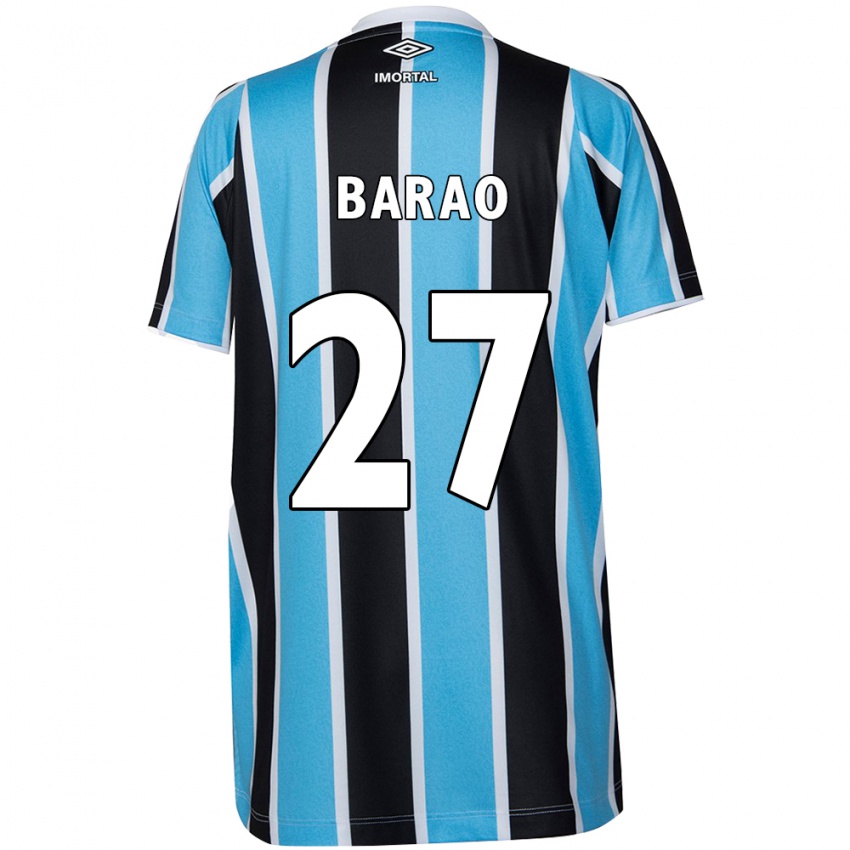 Donna Maglia Dani Barão #27 Blu Nero Bianco Kit Gara Home 2024/25 Maglietta