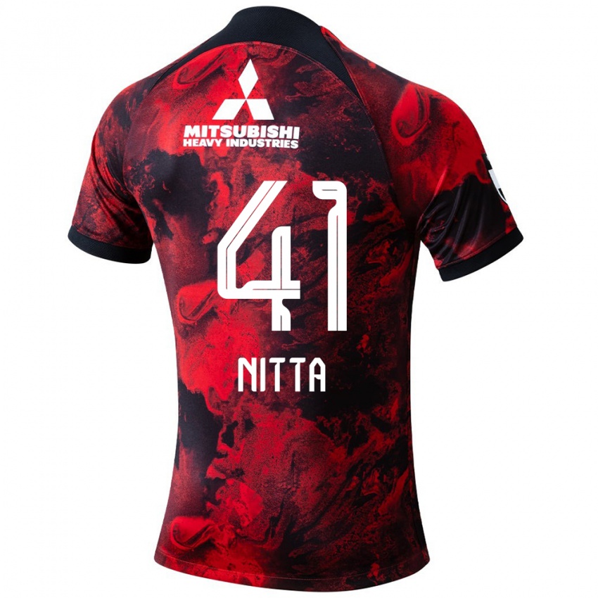 Donna Maglia Rio Nitta #41 Rosso Nero Kit Gara Home 2024/25 Maglietta