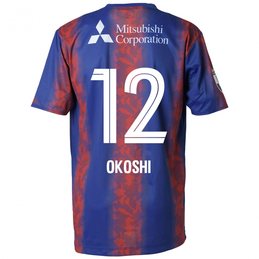 Donna Maglia Yutaha Okoshi #12 Blu Rosso Kit Gara Home 2024/25 Maglietta