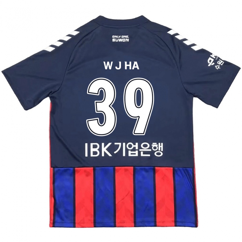 Donna Maglia Jung-Woo Ha #39 Blu Rosso Kit Gara Home 2024/25 Maglietta