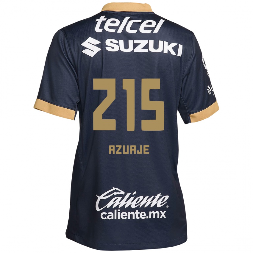 Donna Maglia Ángel Azuaje #215 Ossidiana Oro Bianco Kit Gara Away 2024/25 Maglietta